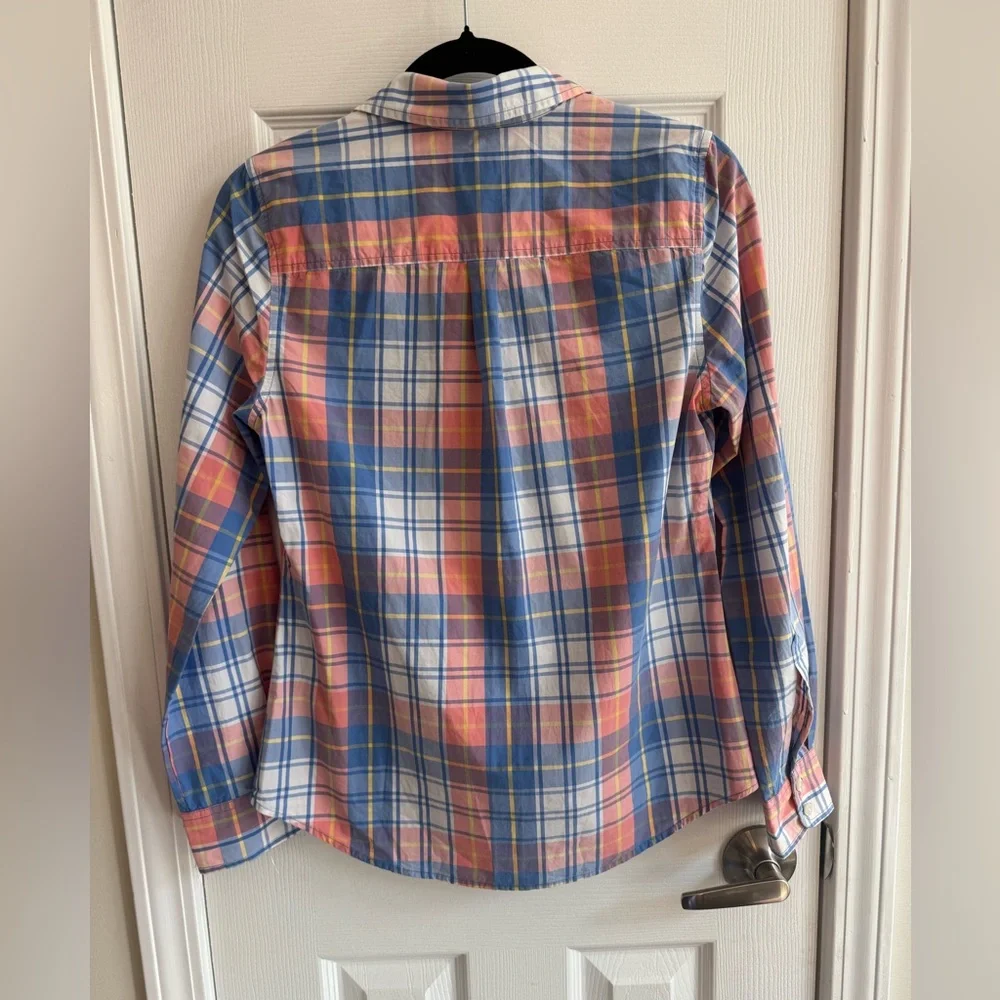 Vineyard Vines Plaid Popover Button Down Shirt Size 4